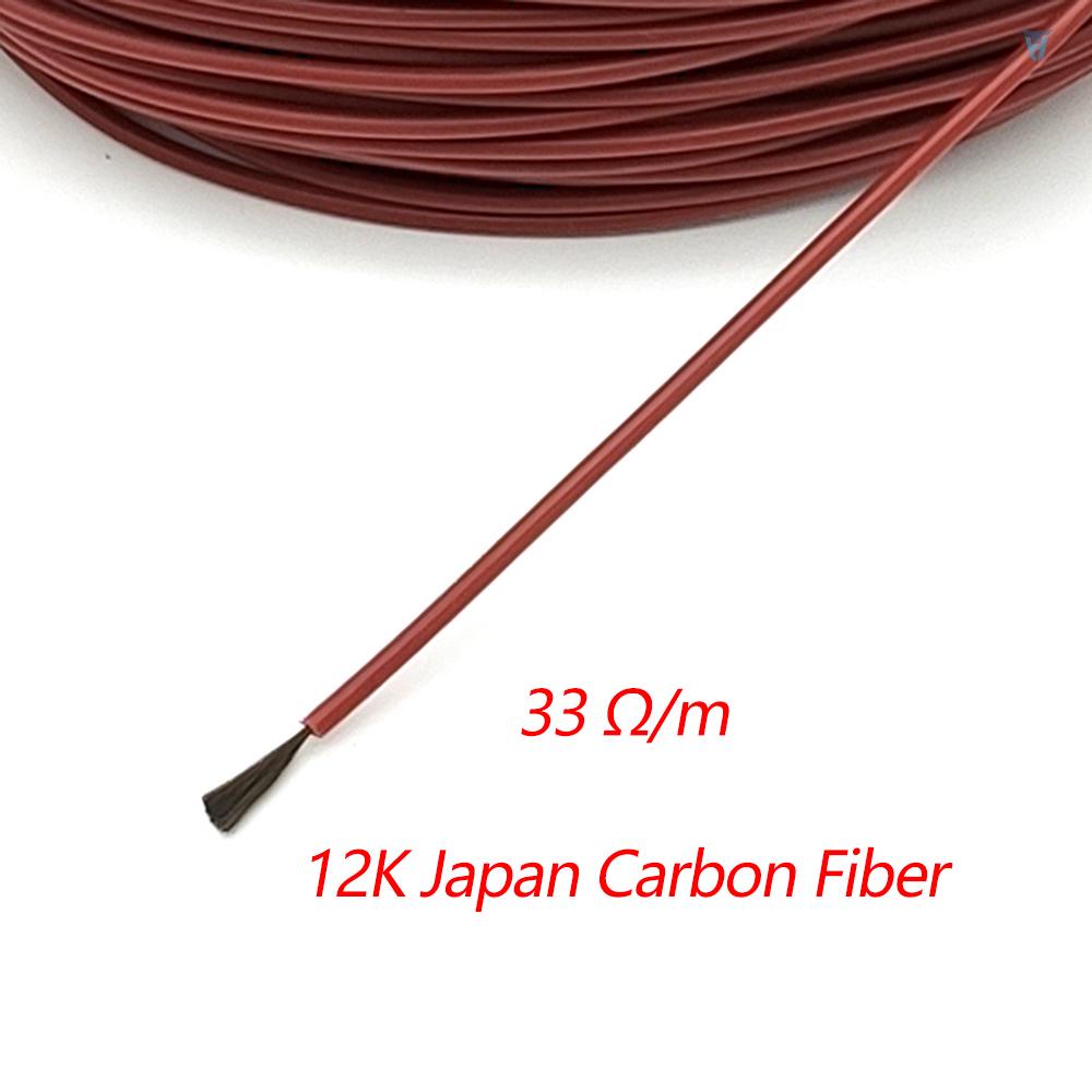 Cuộn Dây Sưởi Bằng Sợi carbon 3Mm 12k 33 200 Chất Lượng Cao°C Dây Cáp Cao Su Silicone Chịu Nhiệt Độ Cao Dùng Cho Sàn Nhà # 1