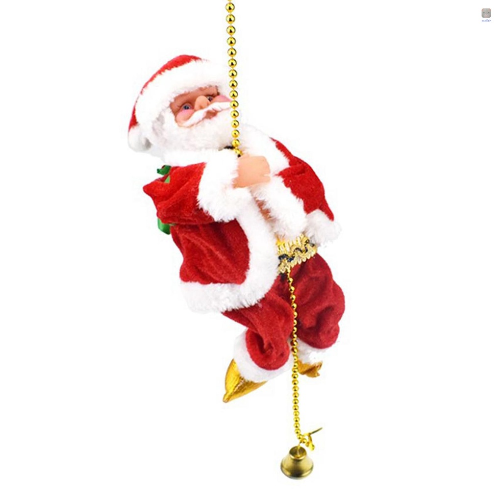 Ông Già Noel Leo Núi Chạy Bằng Pin Có Đèn Và Nhạc Trang Trí Giáng Sinh 1 #