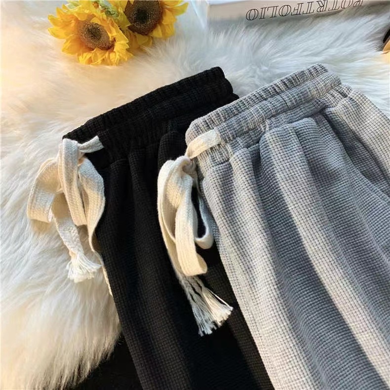 Quần Legging Thể Thao Ống Rộng Phong Cách Nhật Bản Cho Nam Nữ