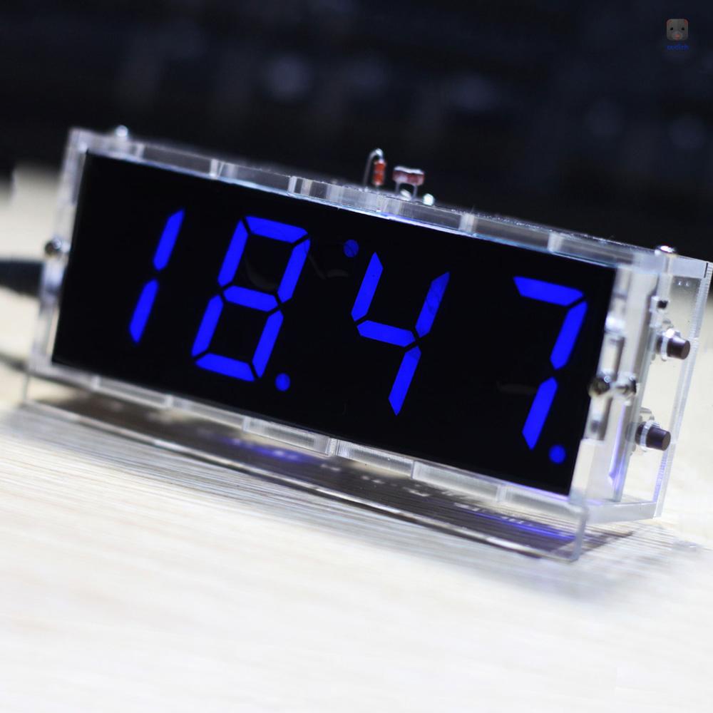 Bộ Đồng Hồ led Kỹ Thuật Số 4 Chữ Số Hiển Thị Nhiệt Độ Ngày Tháng Với Vỏ Trong Suốt 1