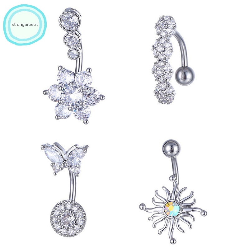 Khuyên Rốn Thép Không Gỉ Hình Động Vật Đính Đá Pha Lê Gợi Cảm vn