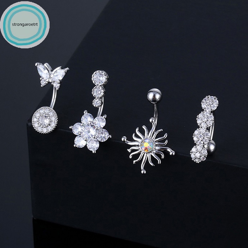 Khuyên Rốn Thép Không Gỉ Hình Động Vật Đính Đá Pha Lê Gợi Cảm vn