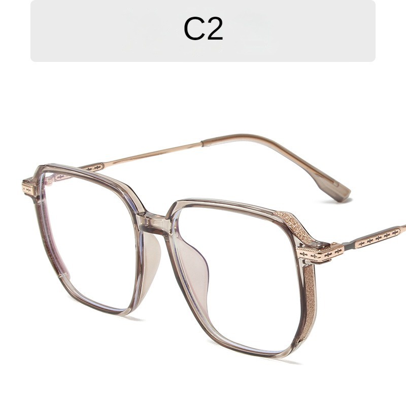 Kính Mát tr90 Chống Ánh Sáng Xanh Lam / Nâu Thời Trang Hàn Quốc Cho Nữ