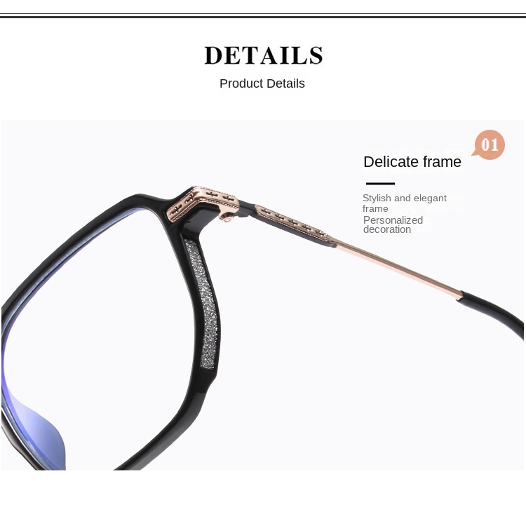 Kính Mát tr90 Chống Ánh Sáng Xanh Lam / Nâu Thời Trang Hàn Quốc Cho Nữ