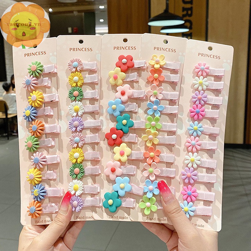 Vastji set 10 Kẹp Tóc Họa Tiết Hoạt Hình Xinh Xắn Cho Bé Gái vn