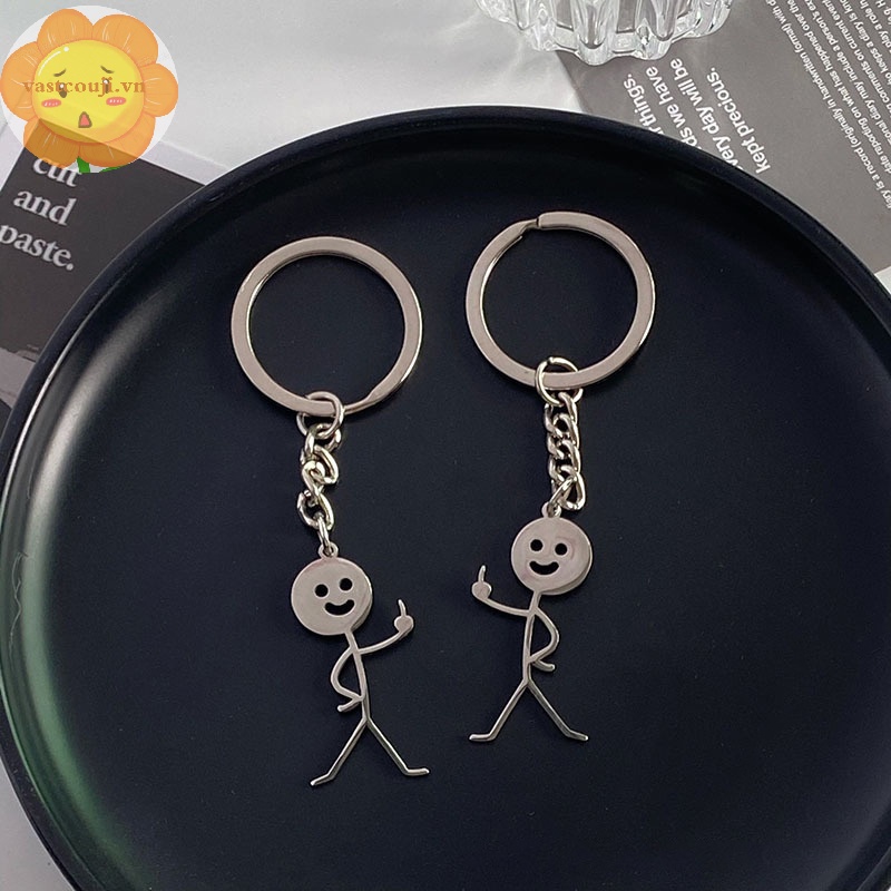 Vastji Móc Khóa Cặp Đôi Hình Trái Tim Vui Nhộn Cá Tính vn