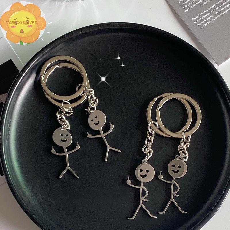 Vastji Móc Khóa Cặp Đôi Hình Trái Tim Vui Nhộn Cá Tính vn