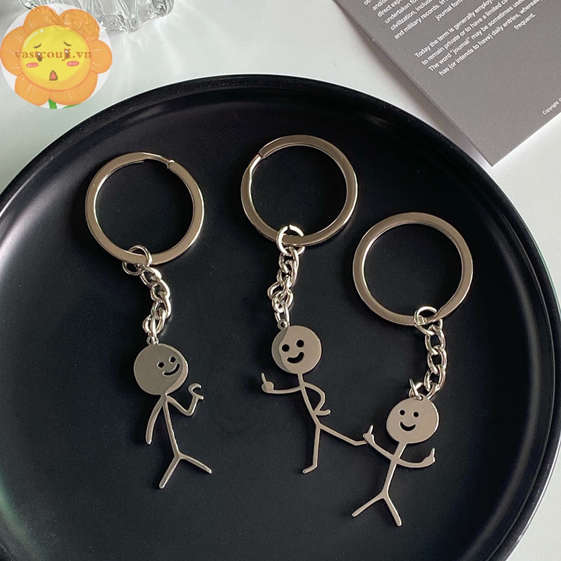 Vastji Móc Khóa Cặp Đôi Hình Trái Tim Vui Nhộn Cá Tính vn