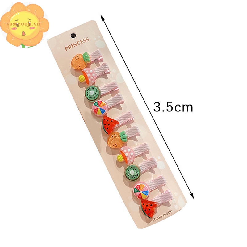 Vastji set 10 Kẹp Tóc Họa Tiết Hoạt Hình Xinh Xắn Cho Bé Gái vn