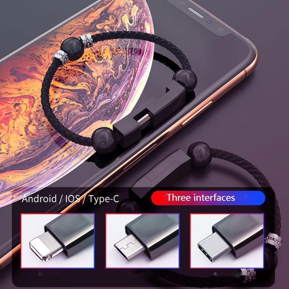 Cáp Sạc Nhanh Kiêm Vòng Đeo Tay Sáng Tạo Dễ Thương Thời Trang Cho Ngày Lễ Tình Nhân / Sinh Nhật / Cảm Ơn