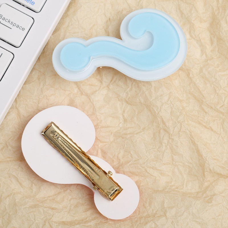 Kẹp Tóc Hình Dấu Chấm Hỏi Bằng resin Màu Sắc Ngọt Ngào Phong Cách harajuku Cho Nữ
