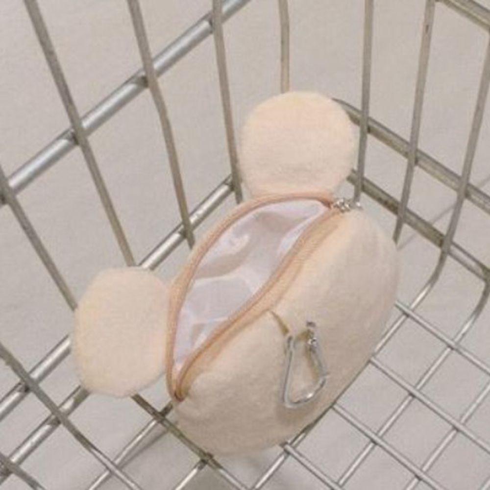 Túi Đựng Tiền Xu Hình Gấu Hoạt Hình Ba Chiều Phối Khóa Kéo Ba Chiều