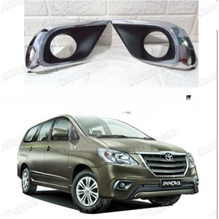 1 cặp ốp đèn sương mù mạ crom cho xe hơi toyota innova 2014 2015