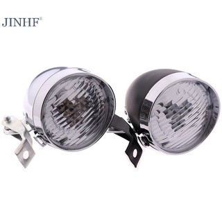 Jinhf đèn pha led 3 bóng kiểu cổ điển gắn phía trước xe đạp
