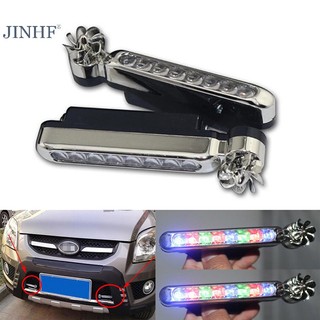1 đèn pha chống sương mù chạy ban ngày 8 bóng led cho xe hơi