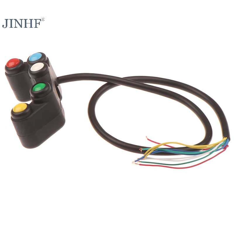 Jinhf Công Tắc 5 Nút 22mm Gắn Tay Lái Xe Máy Thông Dụng