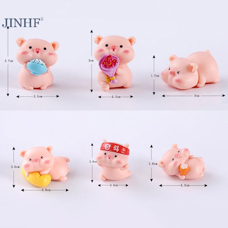 1 Tượng Heo Con Hoạt Hình mini Để Bàn Trang Trí