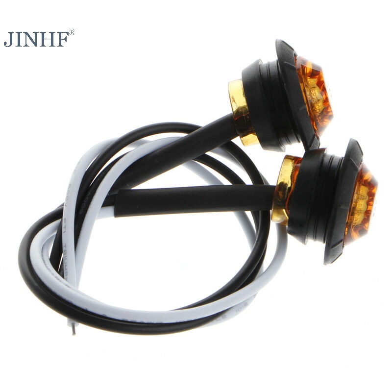 1x 3 / 4 "Đèn Xi Nhan 3 Bóng Led 12v Màu Vàng Hổ Phách