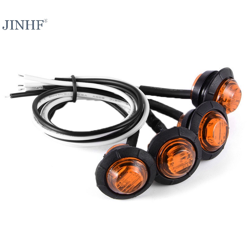 1x 3 / 4 "Đèn Xi Nhan 3 Bóng Led 12v Màu Vàng Hổ Phách