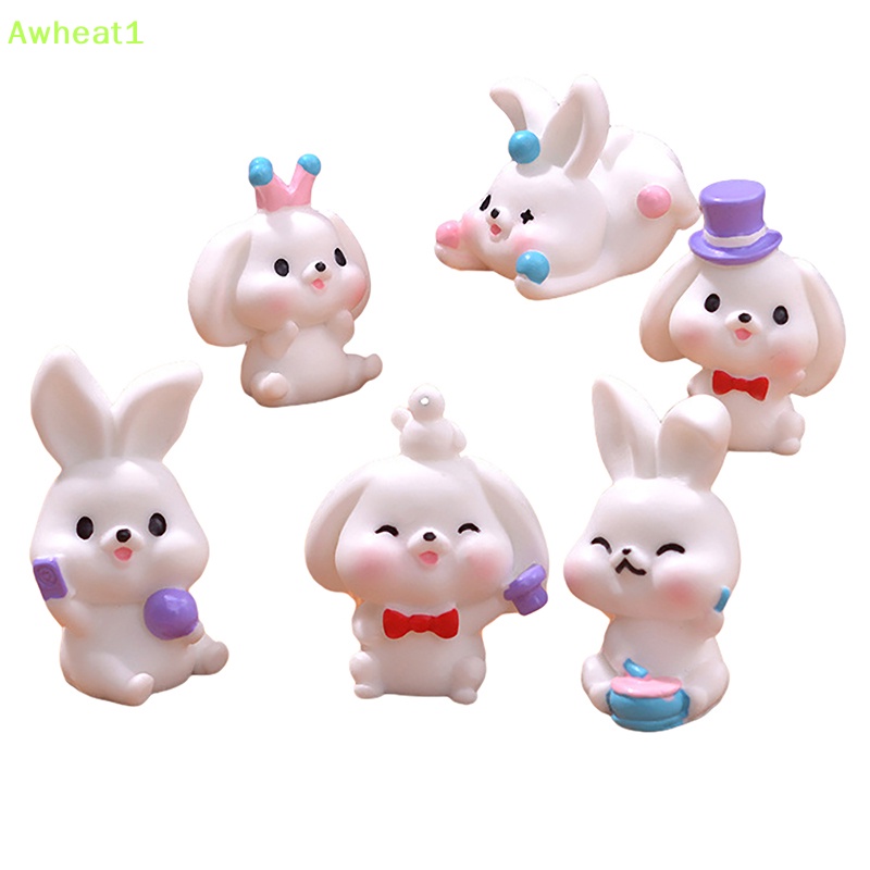 1 Tượng Thỏ Con mini Trang Trí Đáng Yêu  Mới
