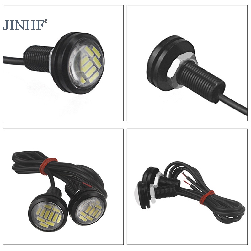 2 Đèn led Mắt Đại Bàng 23mm 4014 12smd Cho Xe Hơi