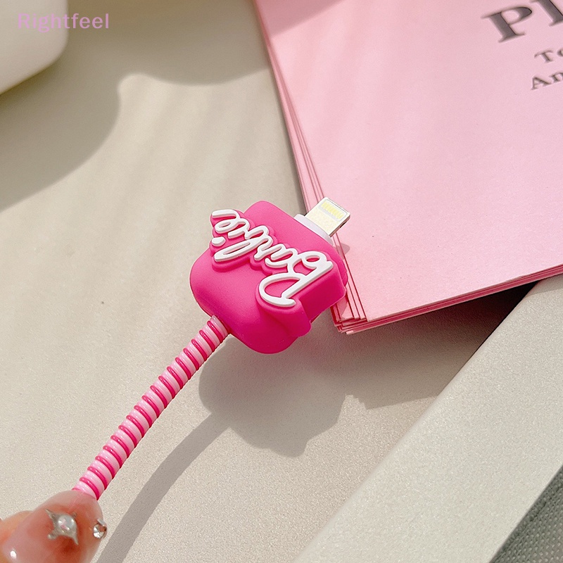 Vỏ Bọc Bảo Vệ Đầu Cáp Sạc iphone 20w Màu Hồng In Hình anime Dễ Thương Mới