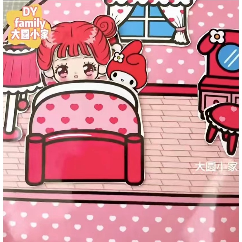 Sanrio Bộ Đồ Chơi Lắp Ráp Ngôi Nhà melody diy