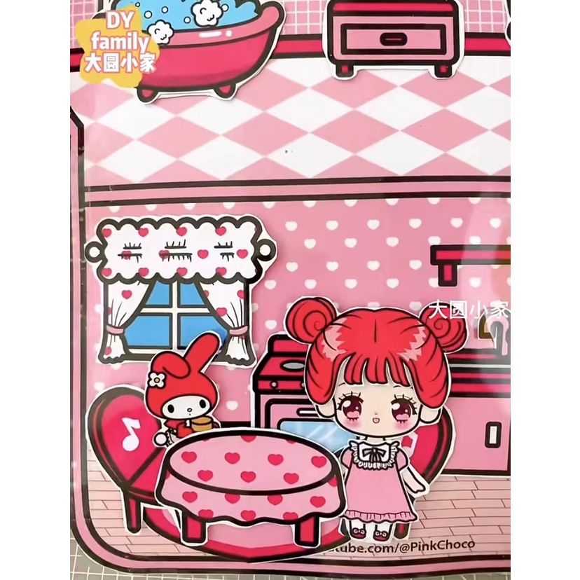 Sanrio Bộ Đồ Chơi Lắp Ráp Ngôi Nhà melody diy
