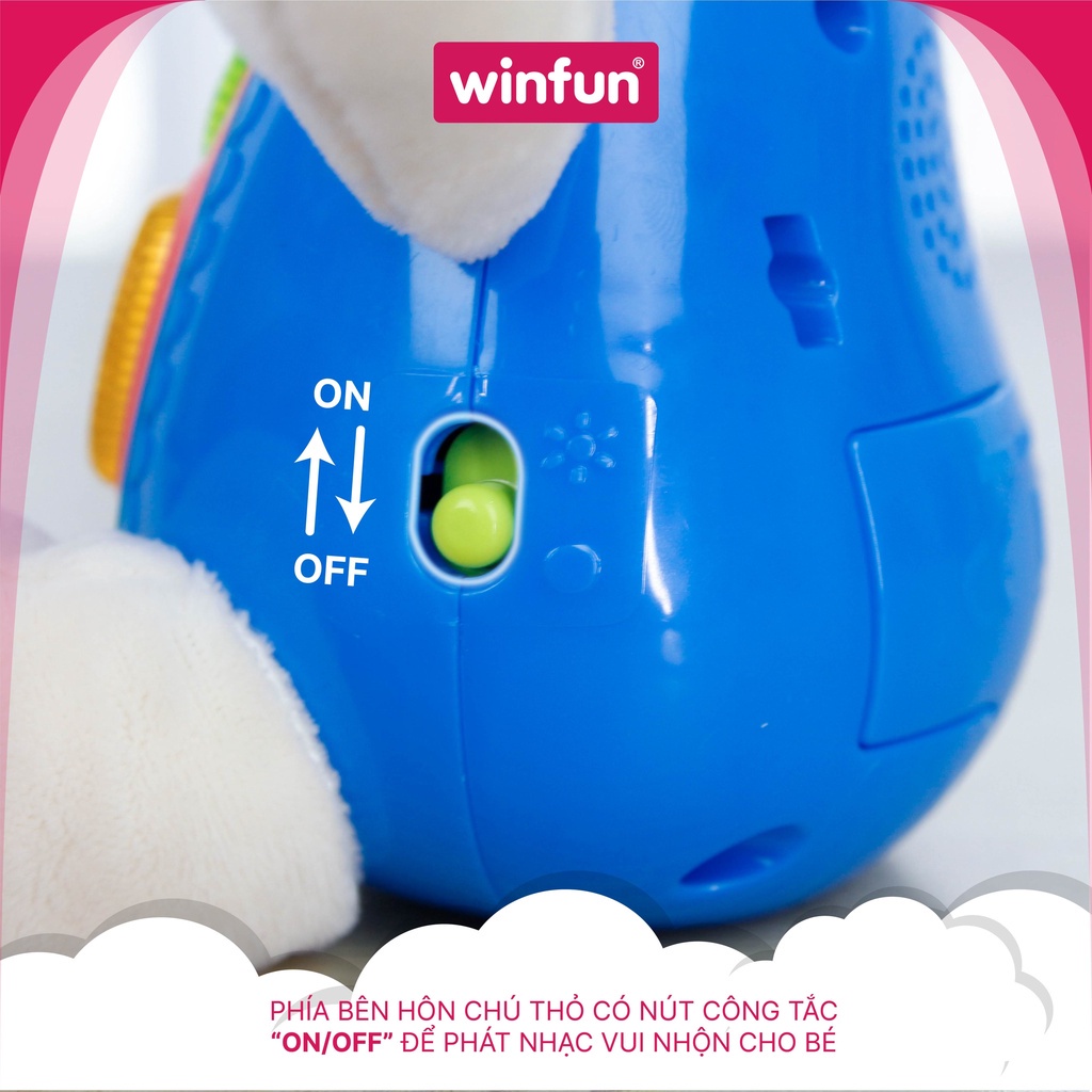 Đồ chơi cho bé chú thỏ LiLi phát nhạc vui nhộn - biết đọc chữ tiếng anh giáo dục sớm cho trẻ 0-36 tháng Winfun 0687