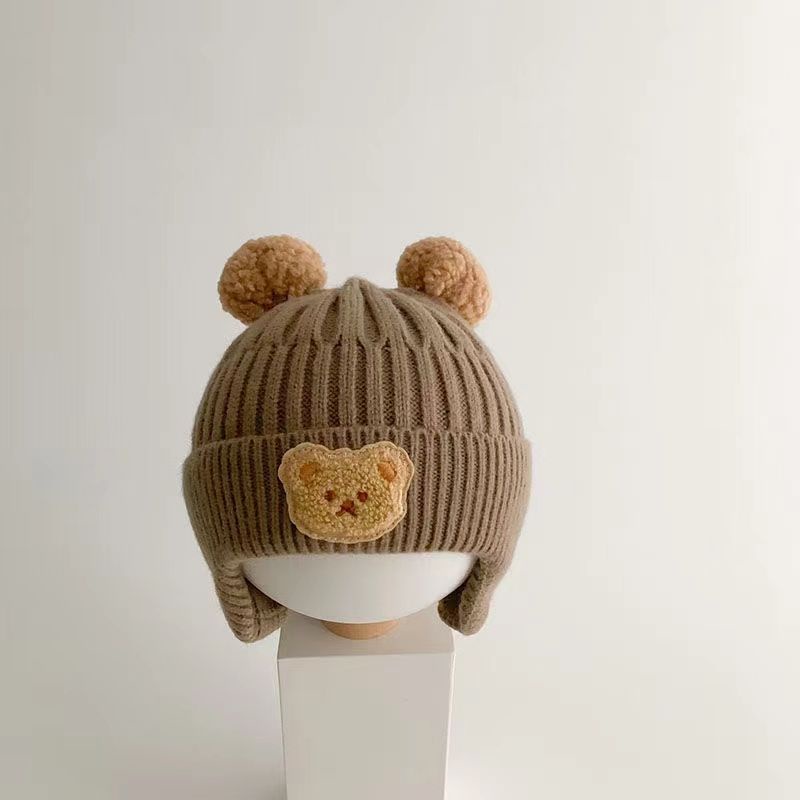 Mũ beanie Chóp Quả Bông Dễ Thương Cho Bé 6 Tháng - 5 Tuổi