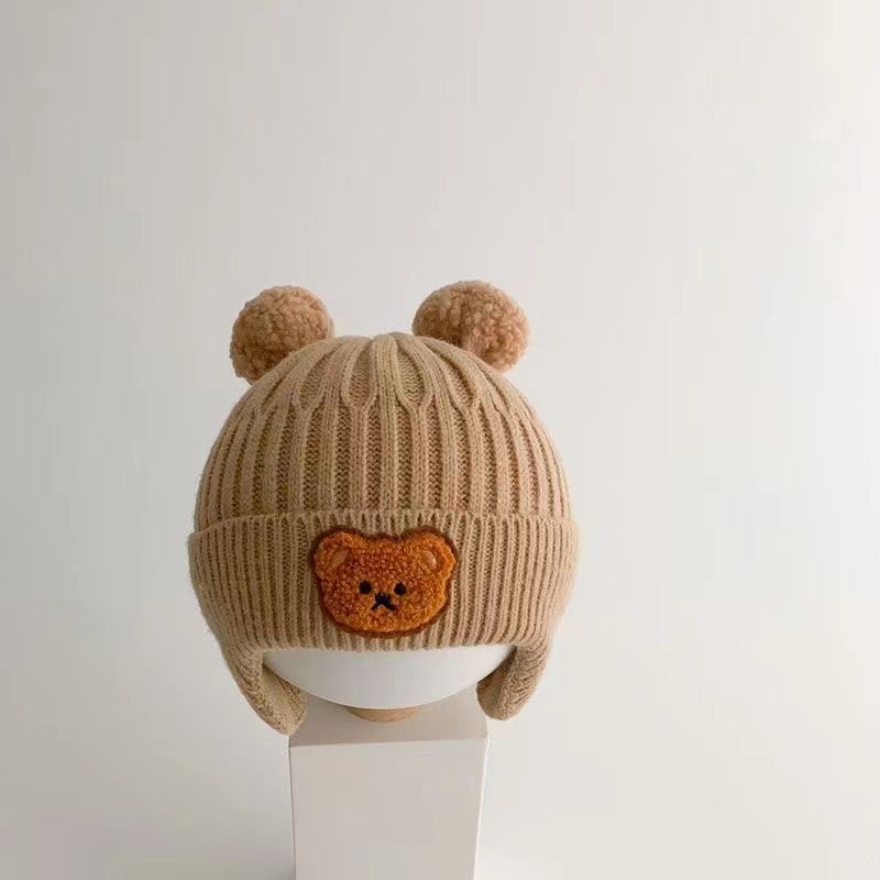 Mũ beanie Chóp Quả Bông Dễ Thương Cho Bé 6 Tháng - 5 Tuổi