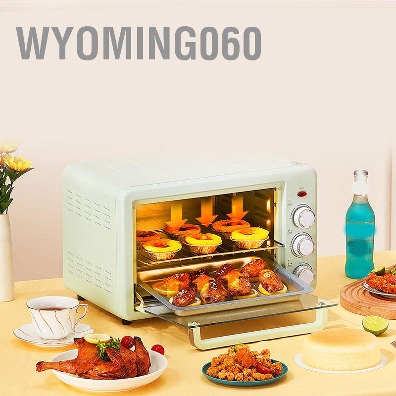 Wyoming060 Lò nướng gia đình nhỏ 22L đa chức năng điện mini Nhà bếp xanh bánh
