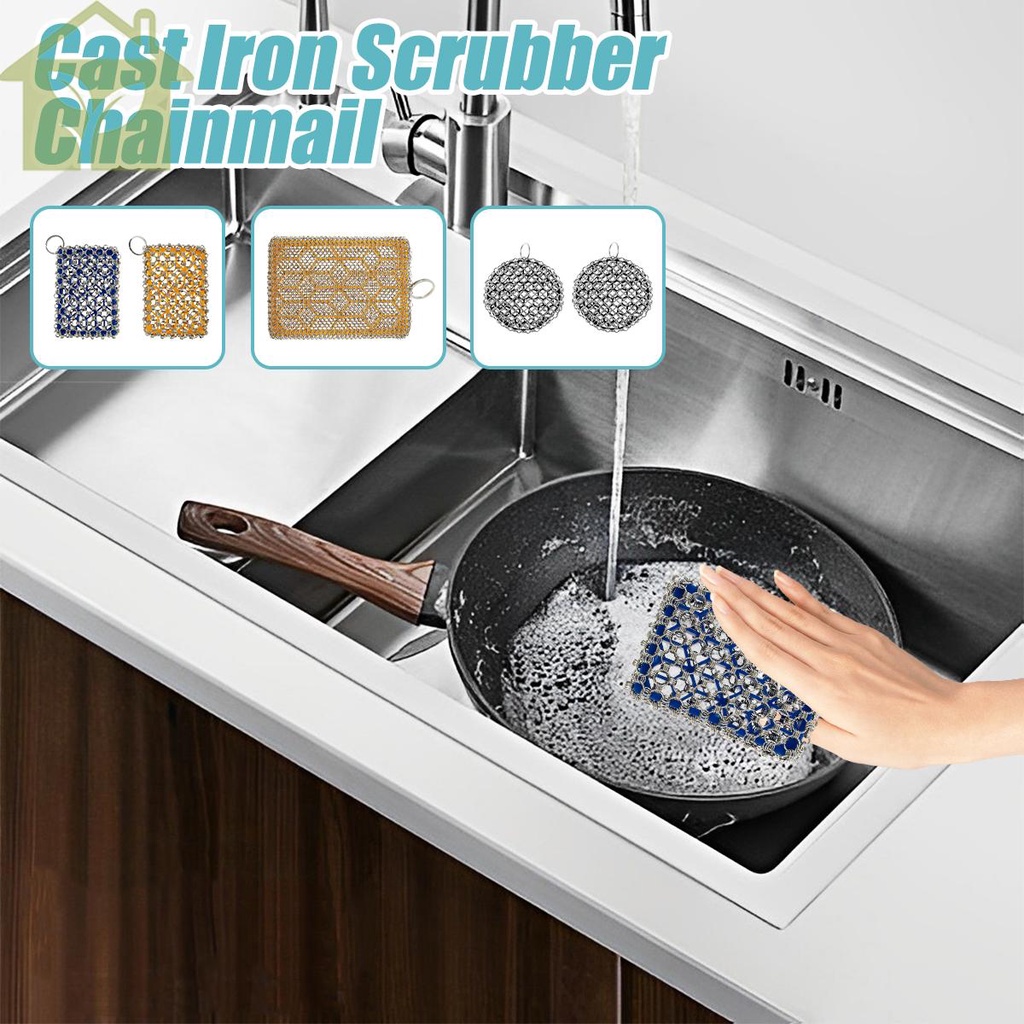 1 / 2 Miếng Chà Nhám Chuỗi Dây Xích Bằng Thép Không Gỉ 316 Kèm Miếng Chèn silicone Linh Hoạt shopabc8493