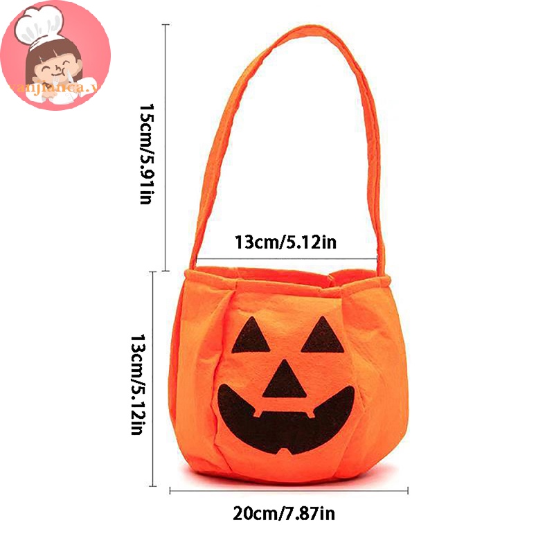 Yanca Túi Đựng Kẹo Hình Quả Bí Ngô halloween 2023 Dễ Thương Cho Bé vn