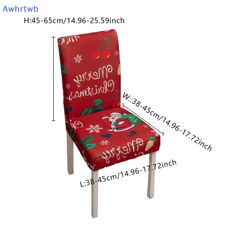 Vỏ Bọc Ghế Trang Trí Giáng Sinh Co Giãn In Họa Tiết Ông Già Noel Cho Ghế Bàn Ăn / Khách Sạn Mới