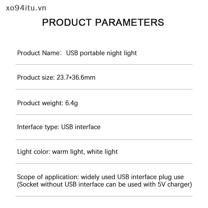Đèn led Vuông mini Sạc usb xoitu Bảo Vệ Mắt Dùng Cho Máy Tính / Đọc Sách