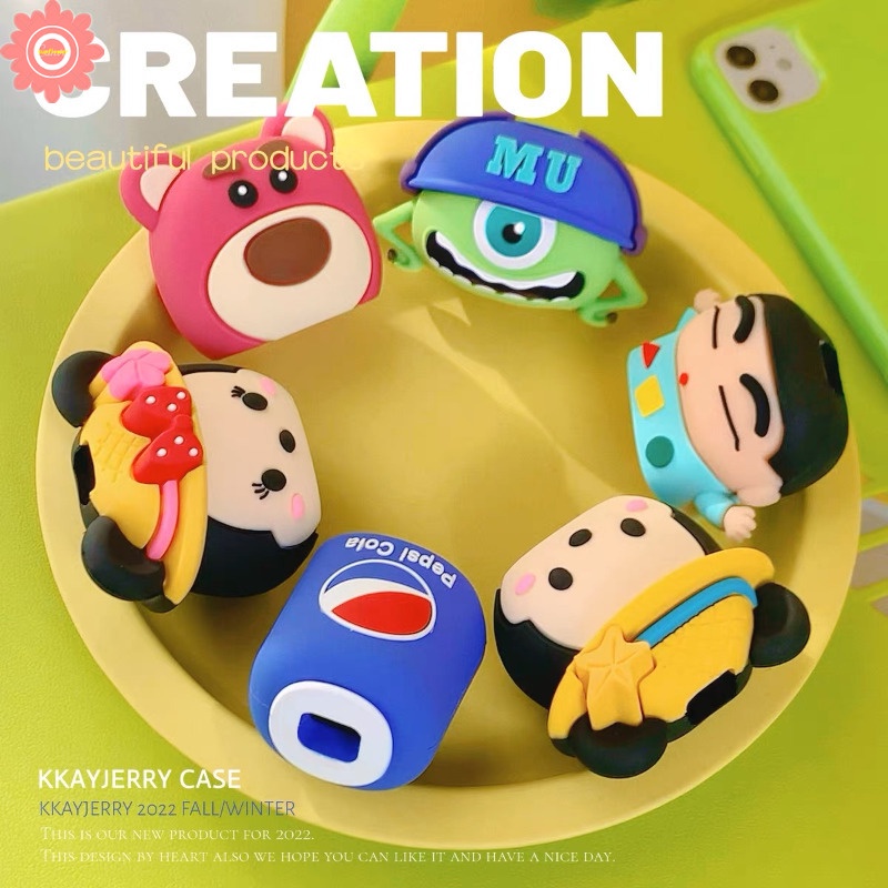 Vỏ Bọc Bảo Vệ Hộp Sạc Nhanh Cho apple 18w / 20w Hình Hoạt Hình Đáng Yêu