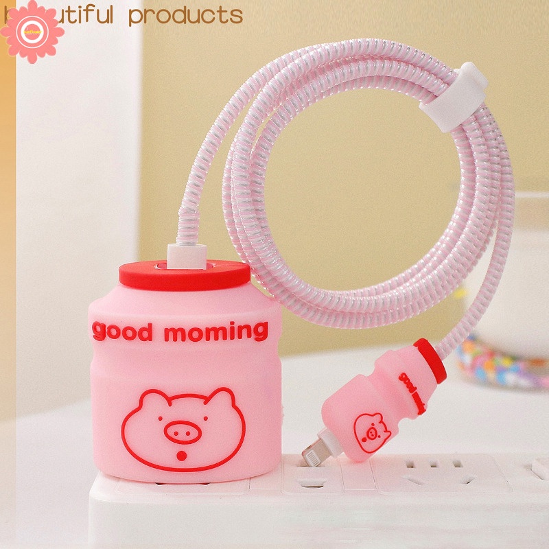 Vỏ Bọc Bảo Vệ Hộp Sạc Nhanh Cho apple 18w / 20w Hình Hoạt Hình Đáng Yêu