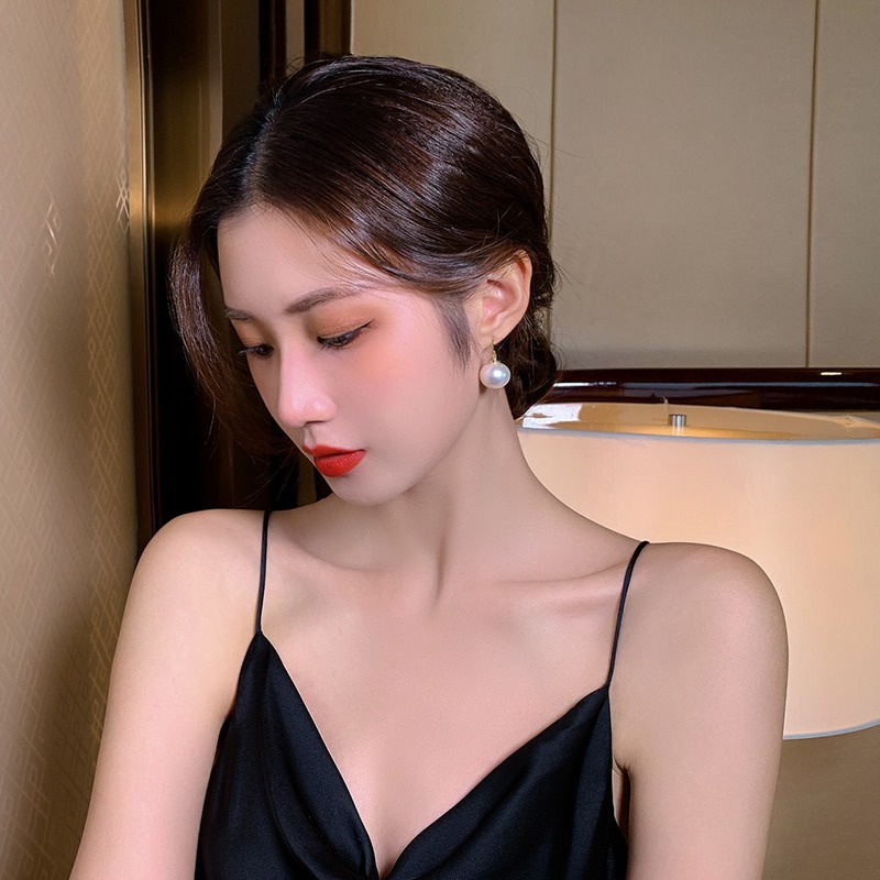 Bông tai ngọc trai phong cách Đơn Giản Hàn Quốc cho nữ