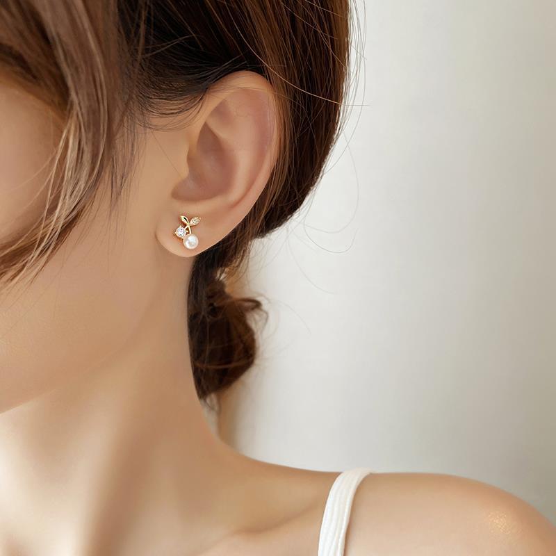 Bông tai ngọc trai phong cách Đơn Giản Hàn Quốc cho nữ