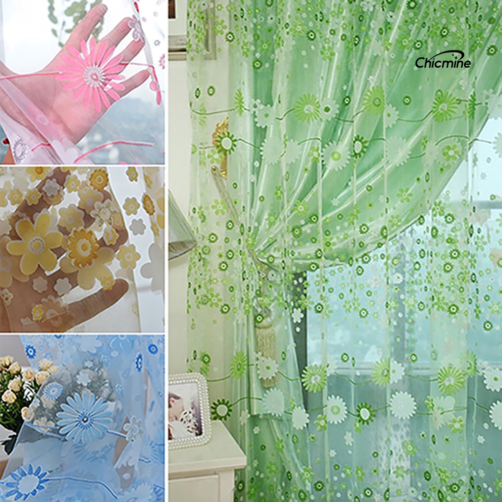 Chicmine Rèm cửa sổ Họa Tiết Hoa Xinh Xắn Trang Trí Nội Thất