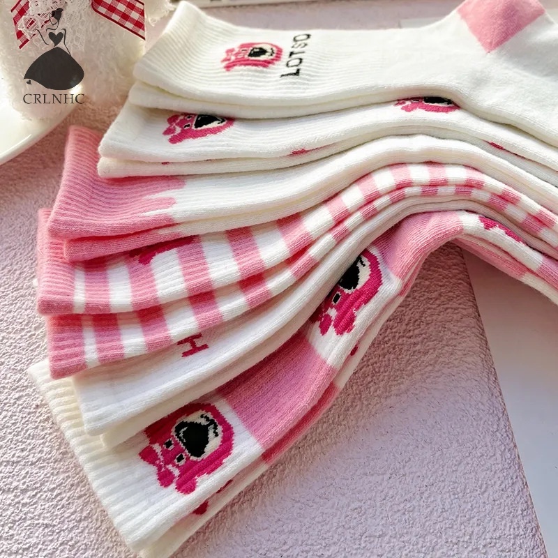 Crlnhc Vớ Thu Đông In Hình Gấu Hoạt Hình Màu Hồng Ngọt Ngào Dễ Thương vn