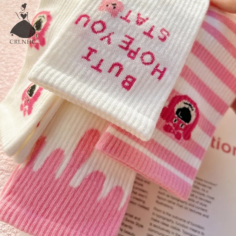 Crlnhc Vớ Thu Đông In Hình Gấu Hoạt Hình Màu Hồng Ngọt Ngào Dễ Thương vn