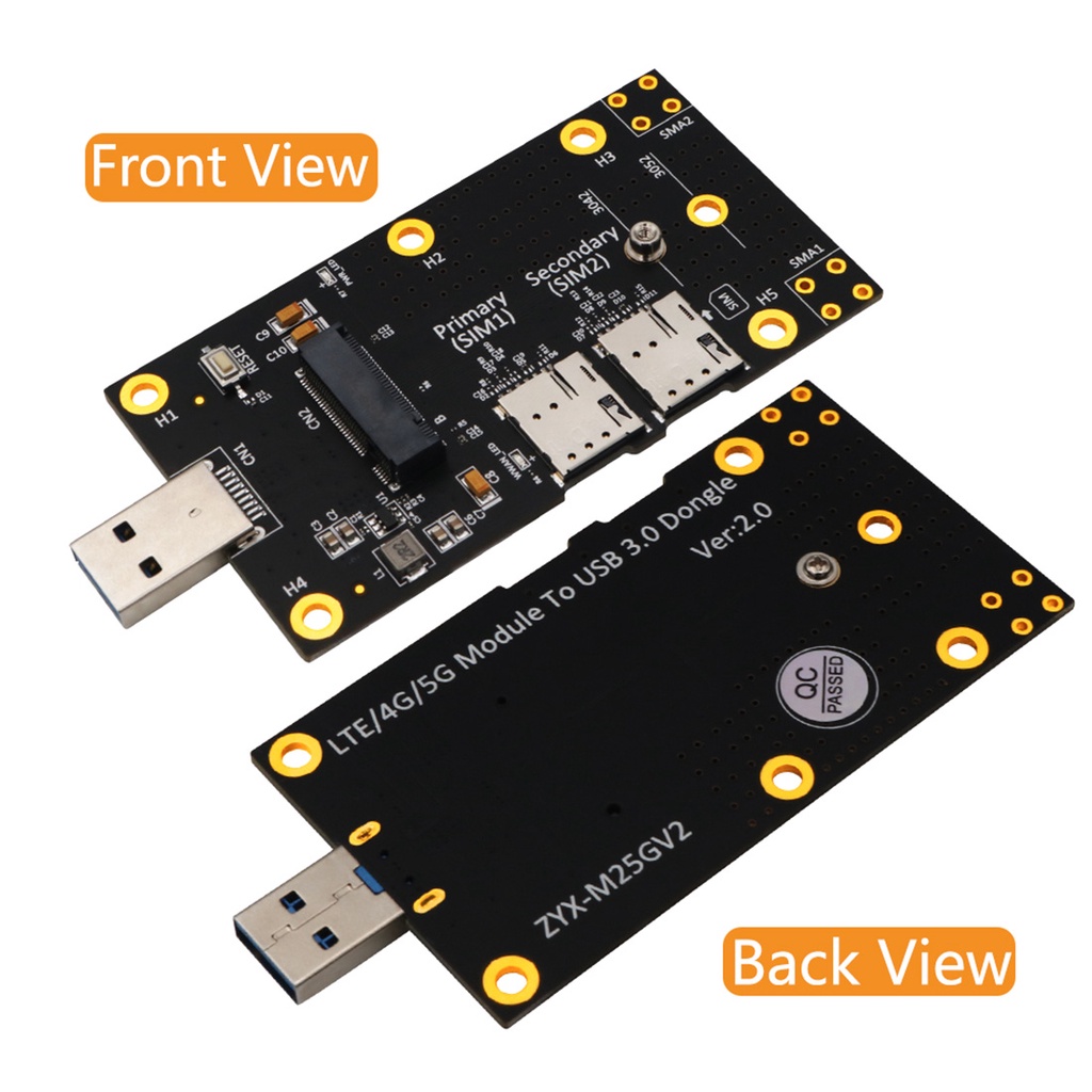 Card Mở Rộng Chuyển Đổi Từ m.2 Sang usb 3.0 Kèm Khe Cắm Thẻ sim Cho Mô Đun wifi 3g / 4g / 5g m2 key b 3042 / 3052