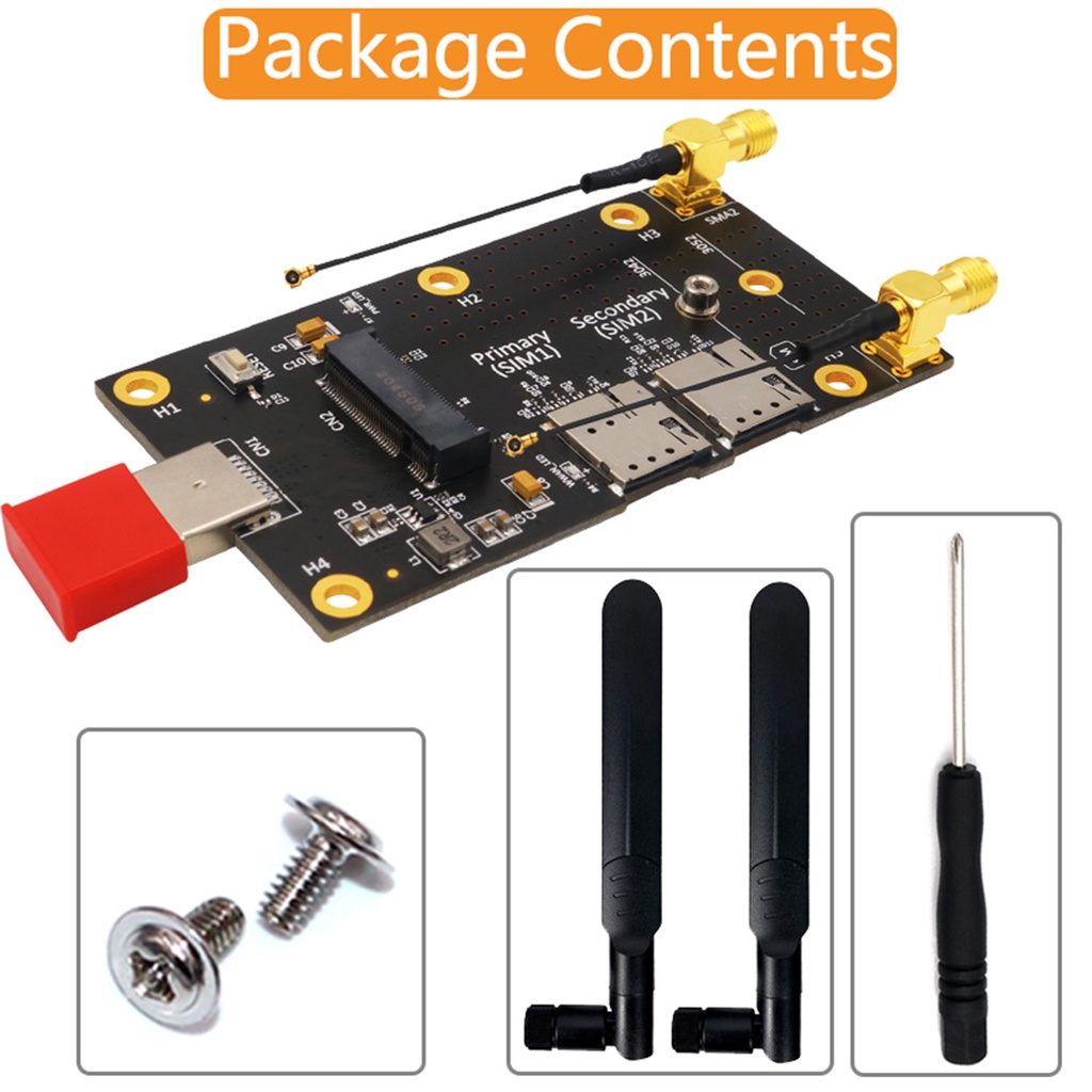 Card Mở Rộng Chuyển Đổi Từ m.2 Sang usb 3.0 Kèm Khe Cắm Thẻ sim Cho Mô Đun wifi 3g / 4g / 5g m2 key b 3042 / 3052