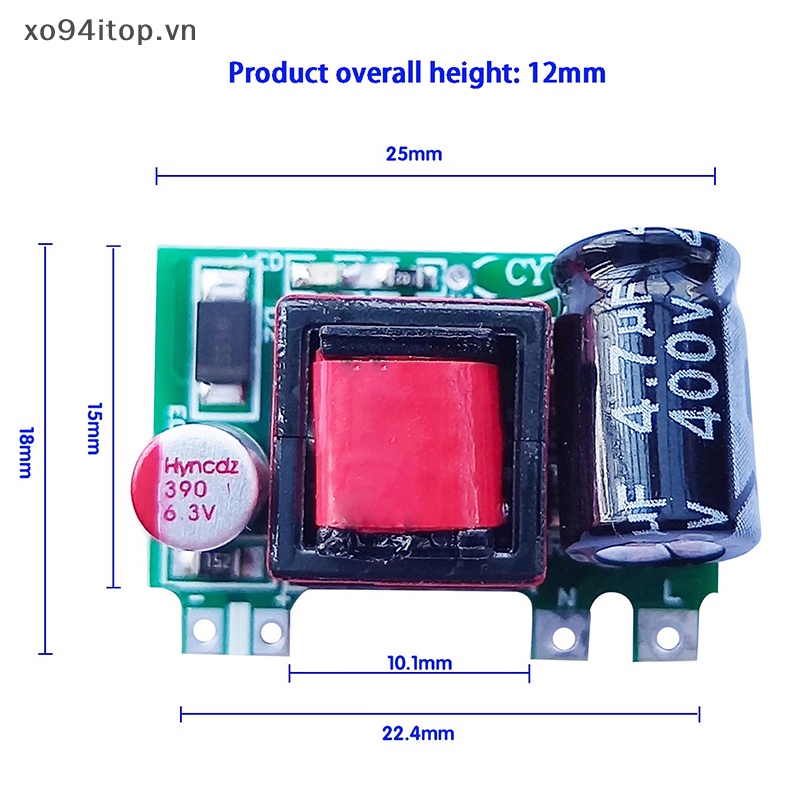 Mô Đun Hạ Áp ac 220v Xuống 5v 12v ac-dc 3.5w