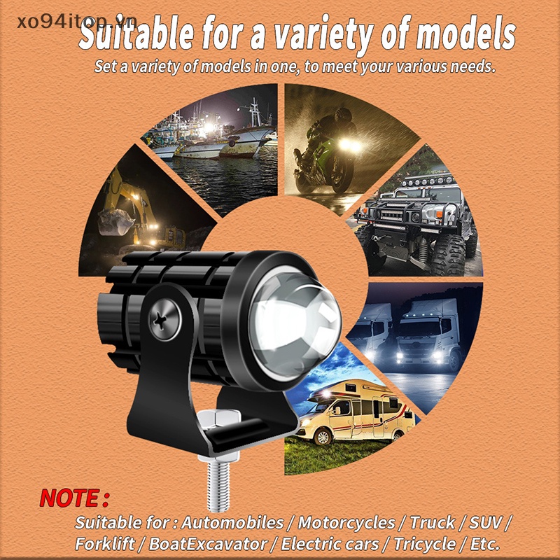 Xoitop Đèn Pha led 12w 3000lm 6500k Chuyên Dụng Cho Xe Mô Tô vn