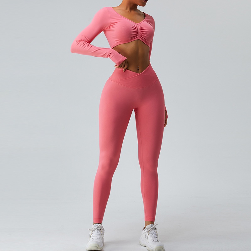 Mới Bộ Đồ Tập yoga Dài Tay Phong Cách Thể Thao Gợi Cảm Dành Cho Nữ