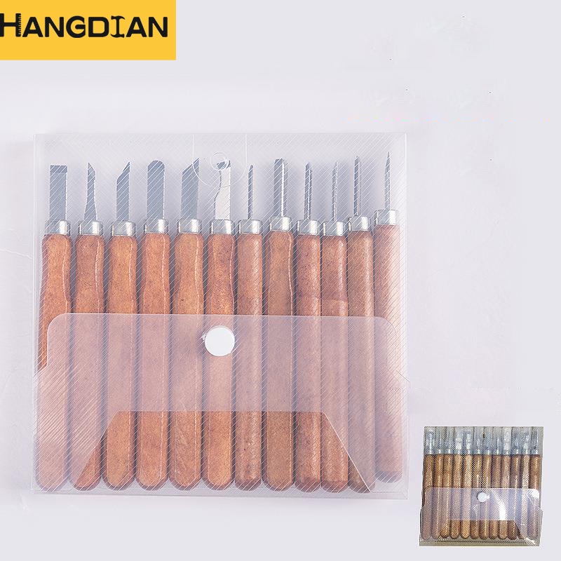 Hangdian Bộ Dao Chạm Khắc Giả Gỗ Trung Tính
