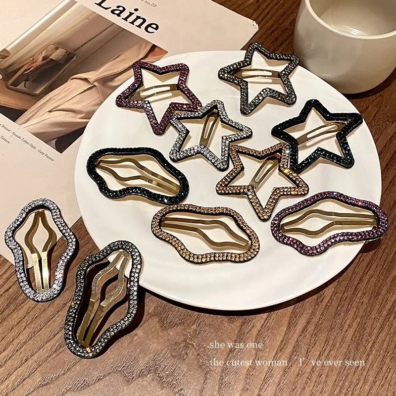 Kẹp Tóc Hình Ngôi Sao / Đám Mây Đính Đá Pha Lê Siêu Lớn Thời Trang Hàn Quốc Cho Nữ ​Kẹp Tóc klip Tiện Dụng Chất Lượng Cao